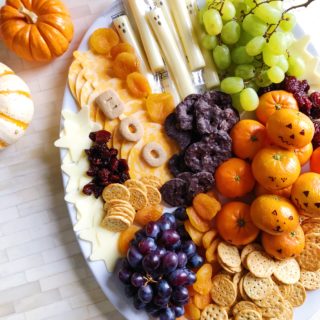 Halloween Fruit and Cheese Platter for Kids